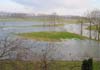 Hochwasser überflutet die Wiesen, 4.1.2003