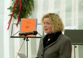 Die Vorsitzende des Heimatvereins
Ute Maa&szlig;en bei der Ansprache