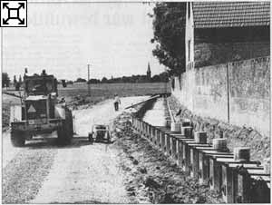 Eine Straße für die Bauarbeiten